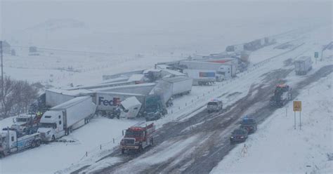 Photos Video Shows Devastation From Massive Pileup On I 80 In Wyoming