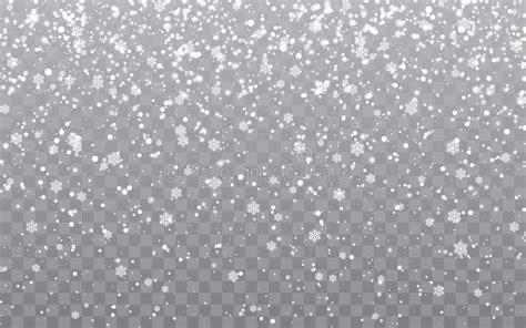 Christmas Snow Falling Snowflakes On Transparent Background Snowfall