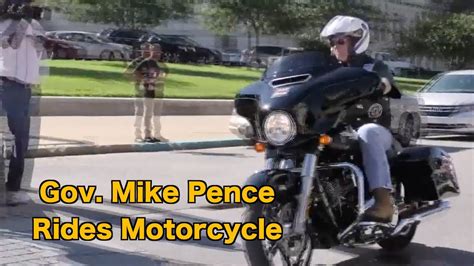 Vice Presidential Nominee Mike Pence Rides A Motorcycle Youtube