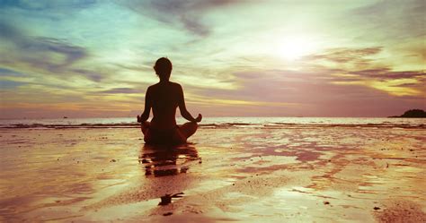 Women Meditation Beach Water Sunlight Wallpaper And Background
