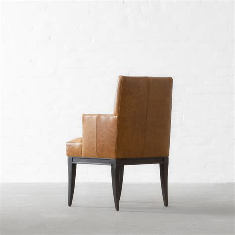 The mayfair leather tub chair is a great example of this; Alpine Leather Dining Chair with Arms