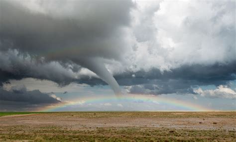 The forecast for wednesday april 3rd, 1974 was for windy and warm conditions with a chance of showers. Tornado and rainbow | Natural landmarks, Rainbow, Landmarks