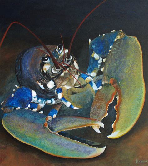 Lobster Original Painting Sold Deep Impressions Underwater Art