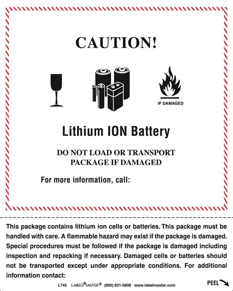 33 Lithium Ion Battery Label For Shipping Labels For Your Ideas