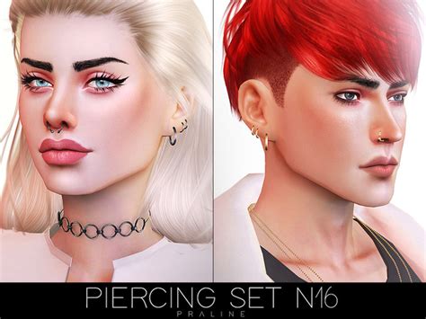Piercing Set N16 By Pralinesims At Tsr Sims 4 Updates