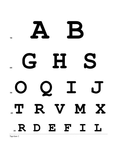 Snellen Chart Free Printable Printable Templates Images And Photos Finder