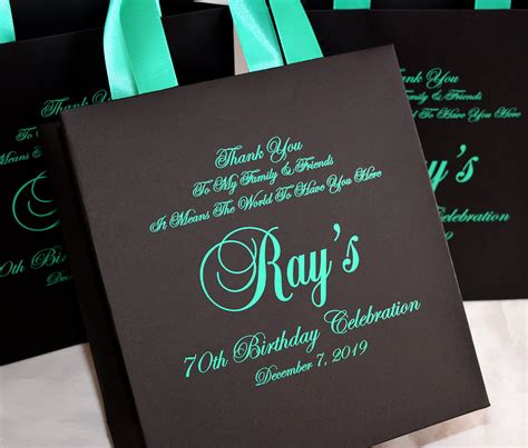 20 Personalized Birthday Party Favor Bags For Guests With Satin Ribbon