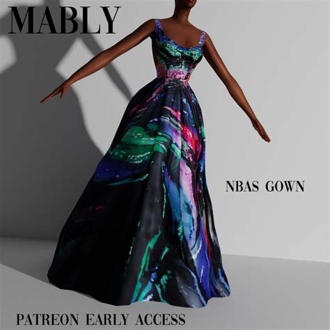 Nbas Gown Mably Store Sims 4 Dresses Sims 4 Mods Clothes Gowns