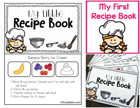 My First Recipe Book Printable Royal Baloo Kids Cookbook Recipe
