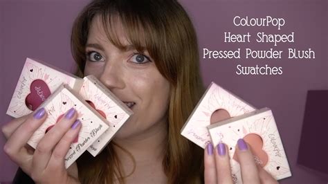 Colourpop Heart Shaped Pressed Powder Blushes Swatches Youtube