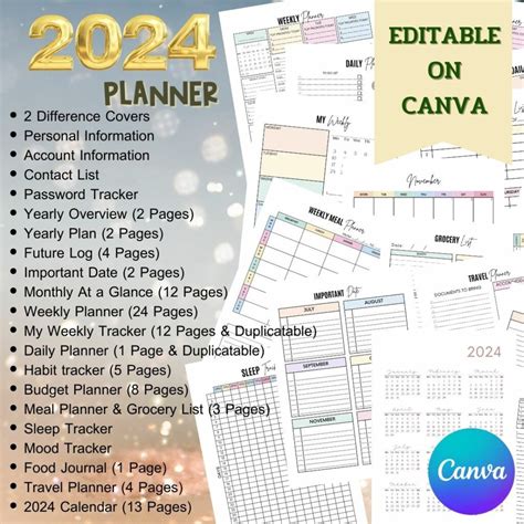 Canva 2023 Planner Templates Masterbundles