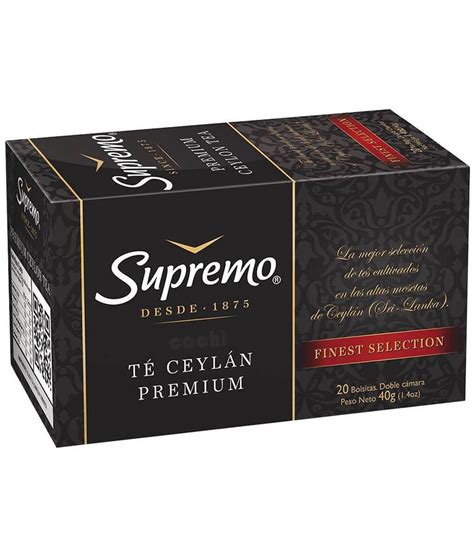 Te Supremo Ceylan Premium 20 Bolsitas Supremo Bolsitas Cajas