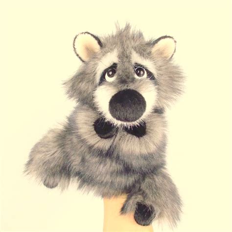 Baby Raccoon Hand Puppet For Home Childrens Theater For Etsy