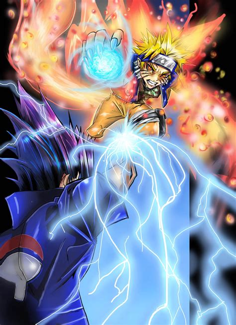 Naruto Sasuke Fight By Sketchschmidt Art On Deviantart