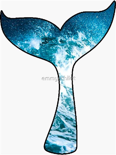 Ocean Mermaid Tail Sticker By Emmyschildt Redbubble