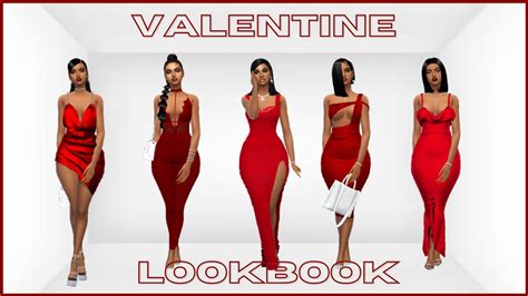 Pre Valentines Day Lookbook Cc Links Sims 4 Youtube