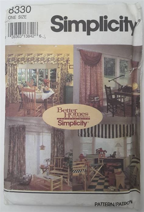 Simplicity 8330 90s Window Treatments Coverings Curtains Etsy
