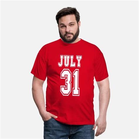 Trikotnummer Geburtstag 31 Juli Männer T Shirt Spreadshirt