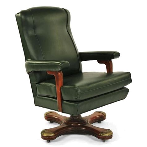 Green Leather Executive Office Chairs