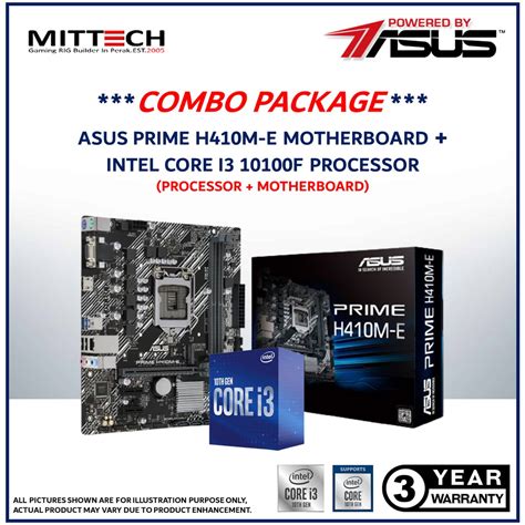 The i3 processor was considered to be the budget processor when it was mainly launched. Asus Prime H410M-E LGA1200 Motherboard + Intel 10th Gen ...