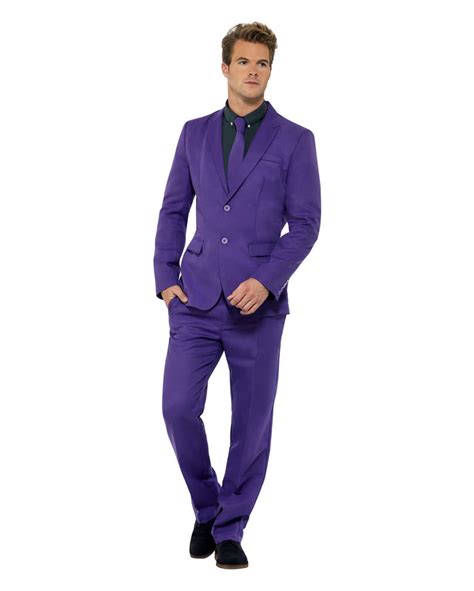 Men`s Purple Suit Purple Herrenrobe For Theme Parties Horror