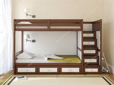 Bedroom Interior For Two Children Stock Photo By ©poligonchik 85481916