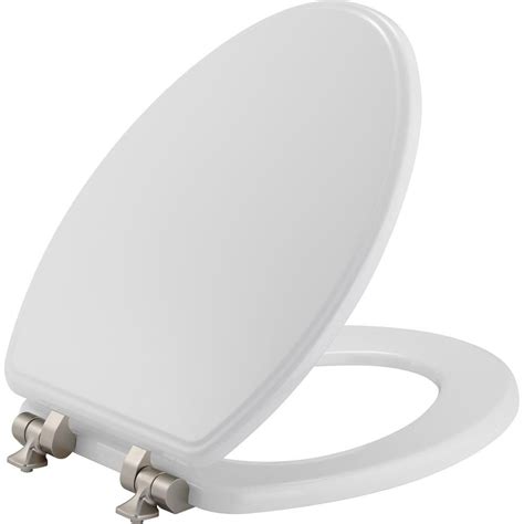 Bemis Weston Slow Close Elongated Closed Front Toilet Seat In White