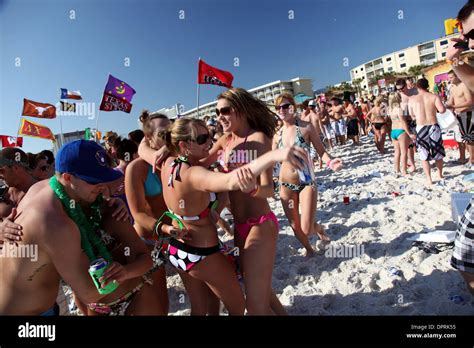 Mar Panama City Beach Florida USA College Babes Party During Spring Break