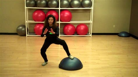 Lateral Squat On Bosu Ball Youtube