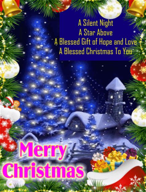 May you be blessed with joy, good health and abundant love. A Blessed Christmas. Free Spirit of Christmas eCards ...