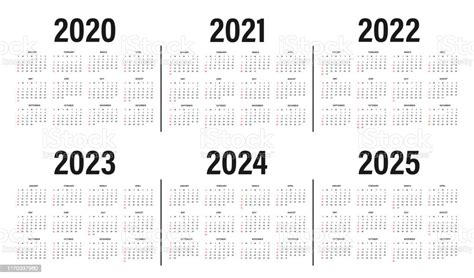 Calendar 2021 2025 Calendar 2021 2022 2023 2024 2025 206 2027 2028