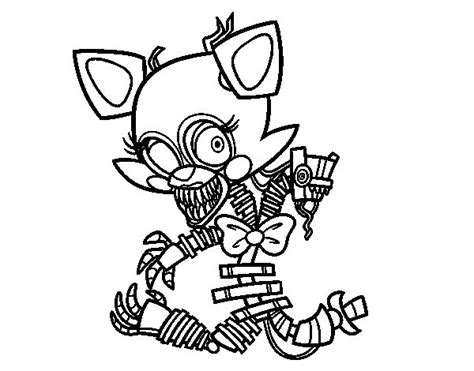 Chica, bonnie, foxy and others. Fnaf Mangle Coloring Pages at GetColorings.com | Free ...