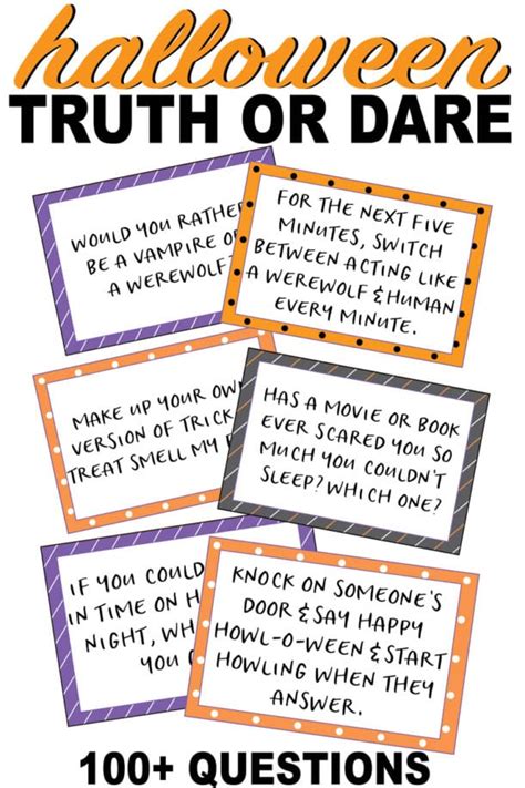 100 Great Truth Or Dare Questions Free Printables Play Party Plan