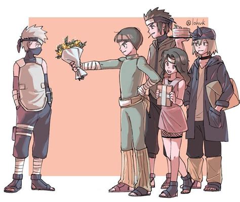 Kakashi Gai Guy Asuma Kurenai Genma Personajes De