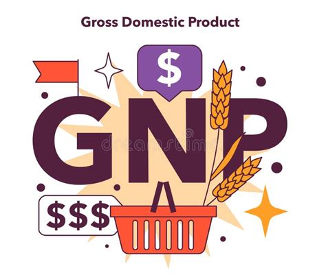 Gnp Or Gni Concept Gross National Product Stock Vector Illustration