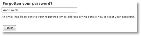 Using The Forgotten Password Link