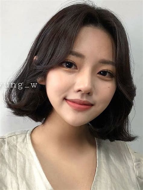 korean short hair with curtain bangs