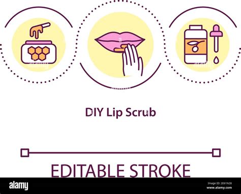 Diy Lip Scrub Concept Icon Stock Vector Image And Art Alamy