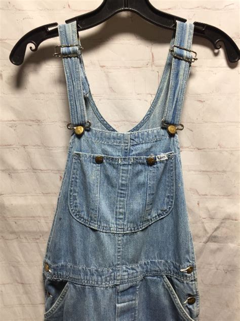 Classic Light Wash Lee Denim Overalls Small Fit As Is Boardwalk Vintage
