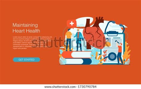 Maintaining Heart Health Medical Vector Illustration Stock Vector