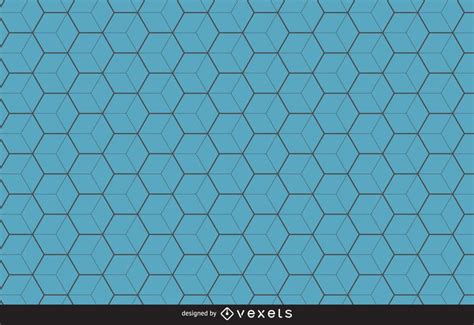 Fondo De Patrón Hexagonal Azul Descargar Vector
