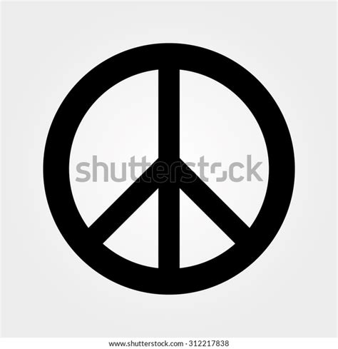 Black Peace Symbol Stock Vector Royalty Free 312217838