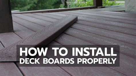 How To Install Deck Boards Properly Youtube