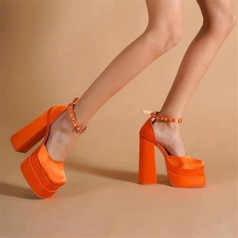 sexy thick high heels platform sandals 4 5 10