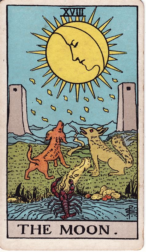 Image 18 The Moon Tarot Card Meanings Wiki