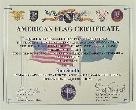 It came with a certificate and a history that it came with a certificate and a history that made sorrentino proud to be an american. Smith Enterprise • Smith Enterprises: Special Forces Flew ...
