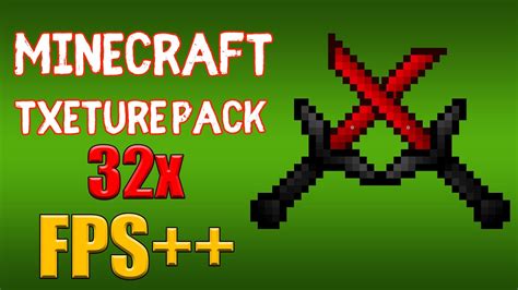 Minecraft Texture Pack 32x Red 17 18 Longv1shortv2 Sword Youtube