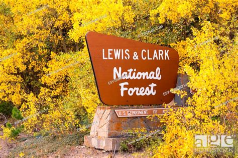 The Marker Sign Denotes Entry Into Public Lands Of Lewis And Clark Nf