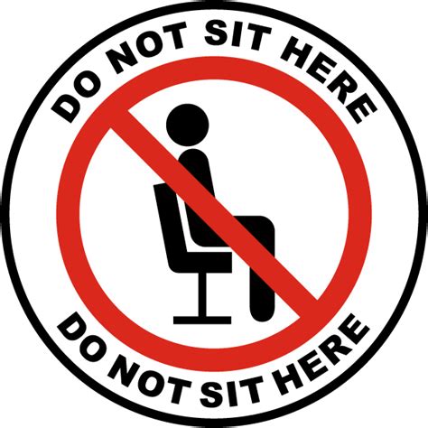 Do Not Sit Here Label D6539 By
