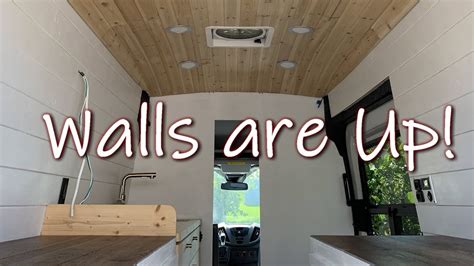 Van Conversion Walls Are Up Off Grid Tiny House Art Studio On
